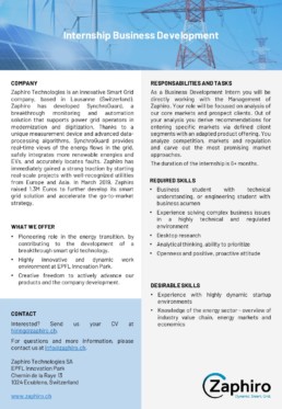 Zaphiro Technologies Internship Business Development